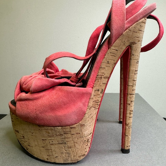 Giuseppe Zanotti Classic Bow sandal size 38 Cork and Salmon color - Picture 8 of 9